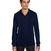 Men's Thermal Long-Sleeve Henley Hoodie